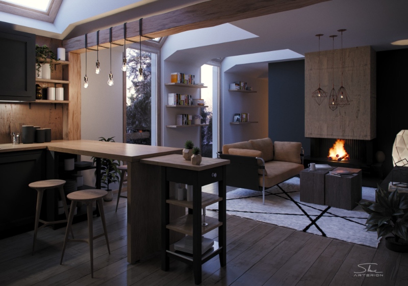 Living room visualization.
